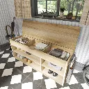 KC-Play Link Warm Shoe Cabinet SH120-Lindberg Oak/Grey Cushion