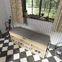 KC-Play Link Warm Shoe Cabinet SH120-Lindberg Oak/Grey Cushion