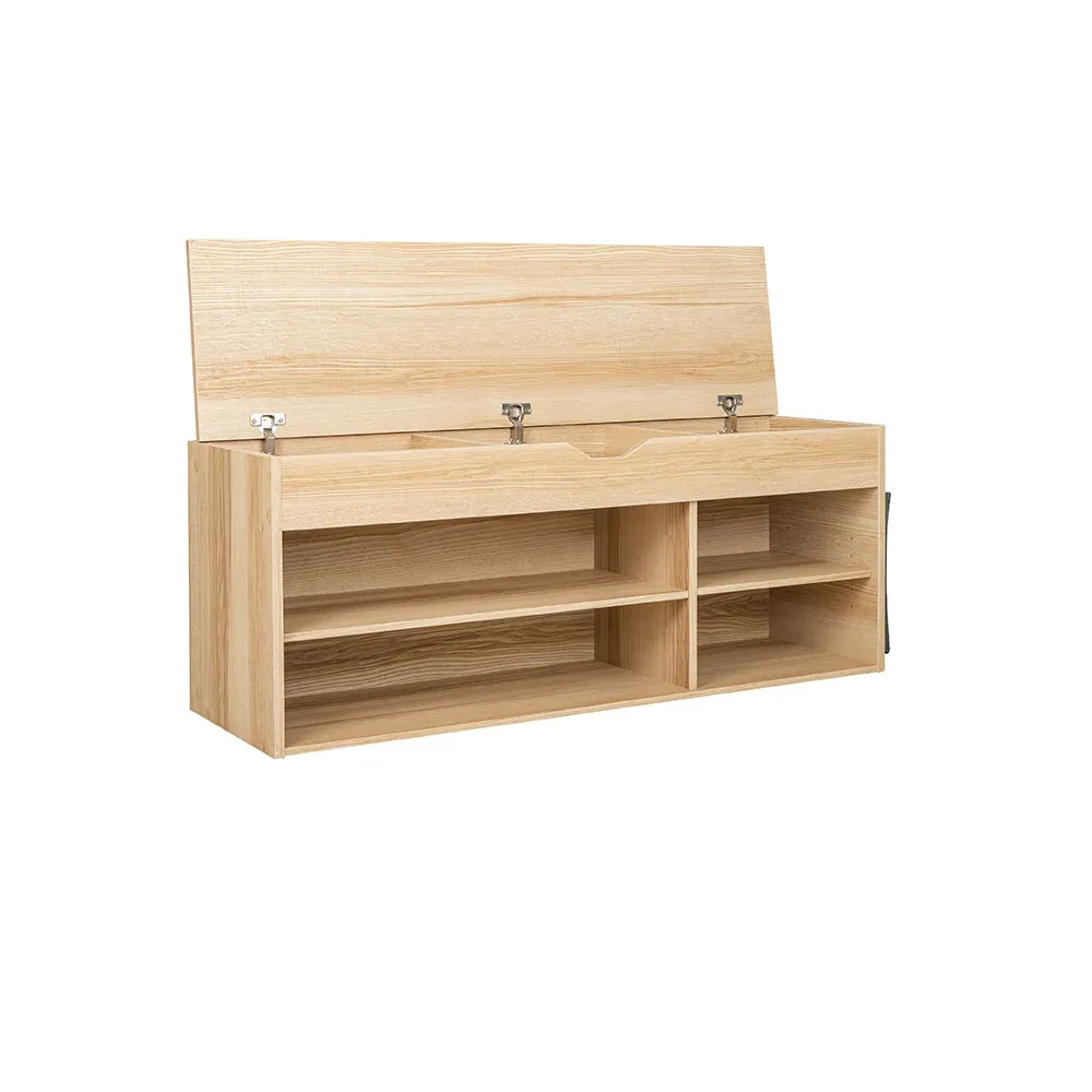 KC-Play Link Warm Shoe Cabinet SH120-Lindberg Oak/Grey Cushion