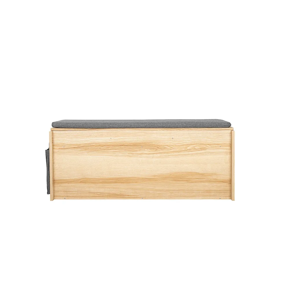 KC-Play Link Warm Shoe Cabinet SH120-Lindberg Oak/Grey Cushion