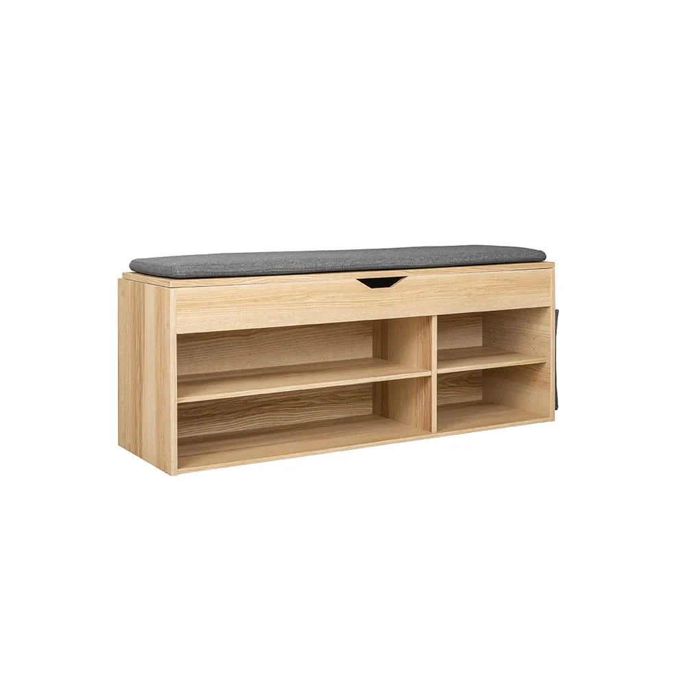 KC-Play Link Warm Shoe Cabinet SH120-Lindberg Oak/Grey Cushion