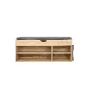 KC-Play Link Warm Shoe Cabinet SH120-Lindberg Oak/Grey Cushion