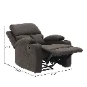 Darleen Sofa Recliner - Brown Fabric/1RE