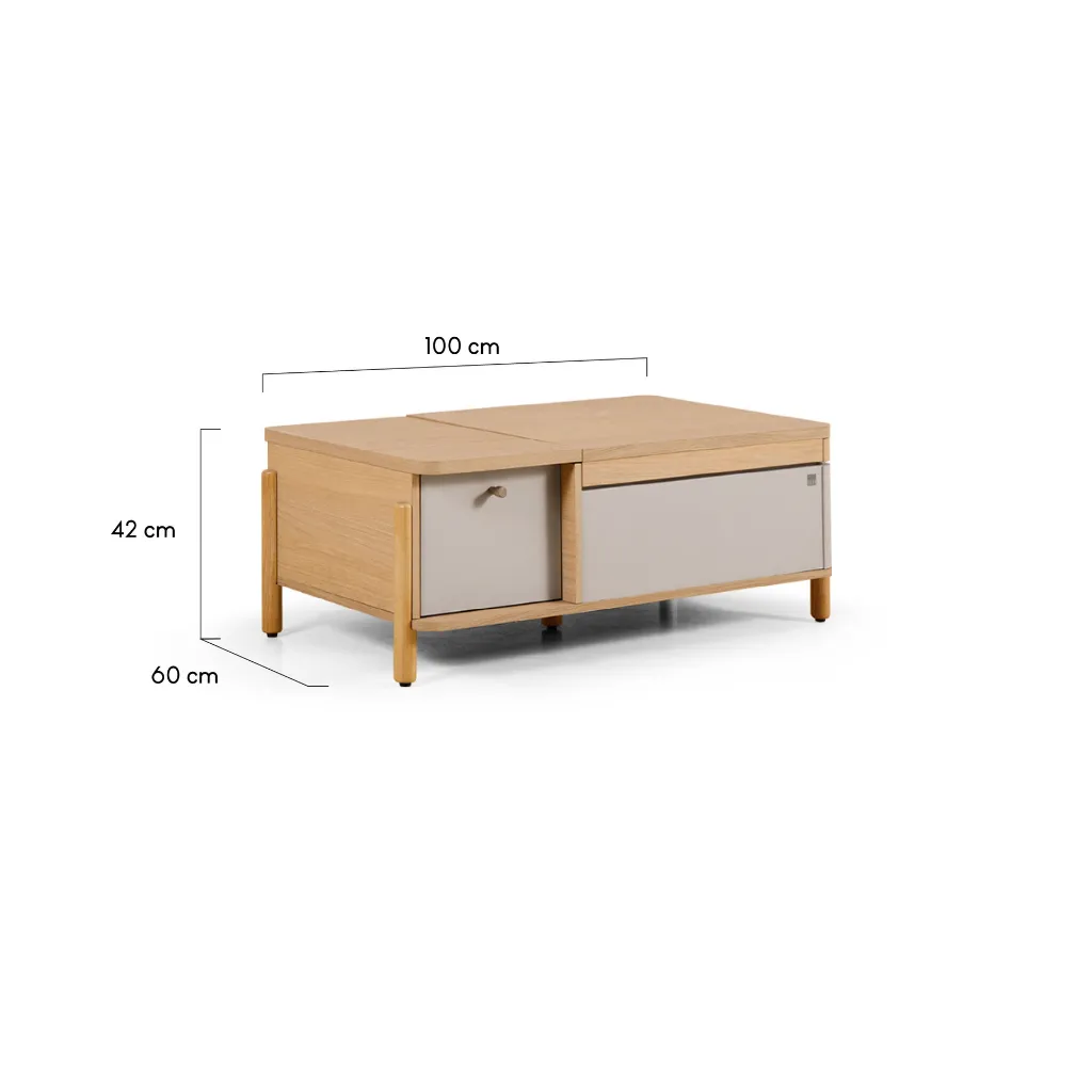 ELLE DÉCOR - JOLIE Coffee Table - Light Wood