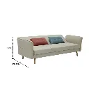 Fresh Sofa Bed-Natural Eucalyptus Leg/Cream