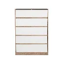 Garron Drawer Cabinet 80 - Solid Oak/White