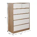 Garron Drawer Cabinet 80 - Solid Oak/White