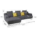 Girly Sofa - Left Corner - Dark Grey