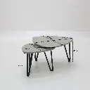 Grand Coffee Table - Grey Steel/Black Steel