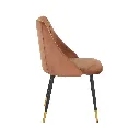 Lamy Dining Chair - Gold Black Leg - Brown Velvet
