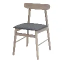 Leginal-B Dining Chair-Natural Leg/Grey