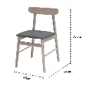 Leginal-B Dining Chair-Natural Leg/Grey