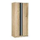 Lepino Wardrobe WB090/D05LR - Lindberg Oak/Black Grey