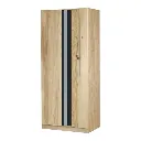 Lepino Wardrobe WB090/D05LR - Lindberg Oak/Black Grey