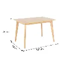 Yukari Dining Table-A120-160/Natural Oak