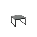 Looms Brenda Coffee Table -Black Steel Legs/Top Gray Mirror
