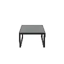 Looms Brenda Coffee Table -Black Steel Legs/Top Gray Mirror