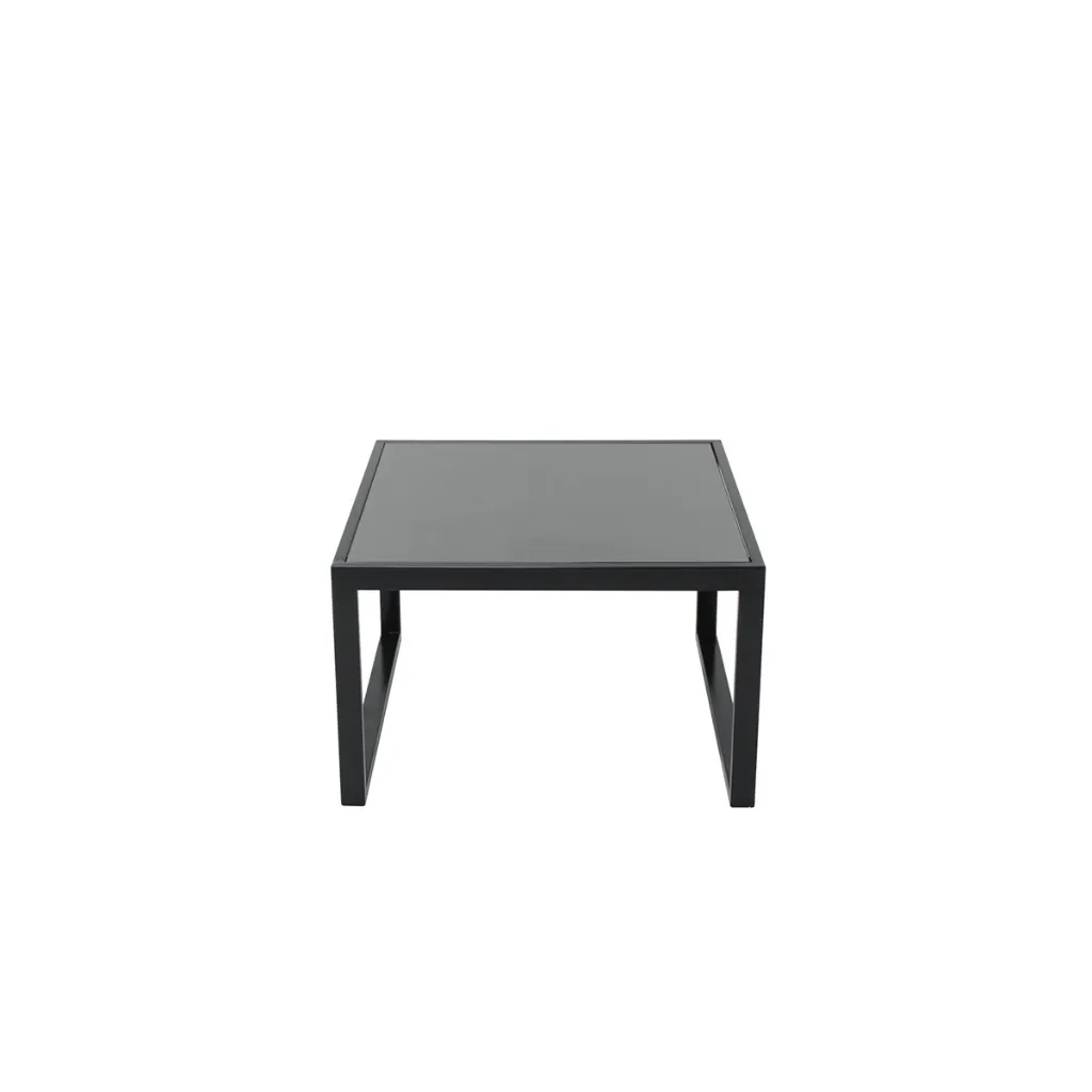 Looms Brenda Coffee Table -Black Steel Legs/Top Gray Mirror