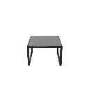 Looms Brenda Coffee Table -Black Steel Legs/Top Gray Mirror