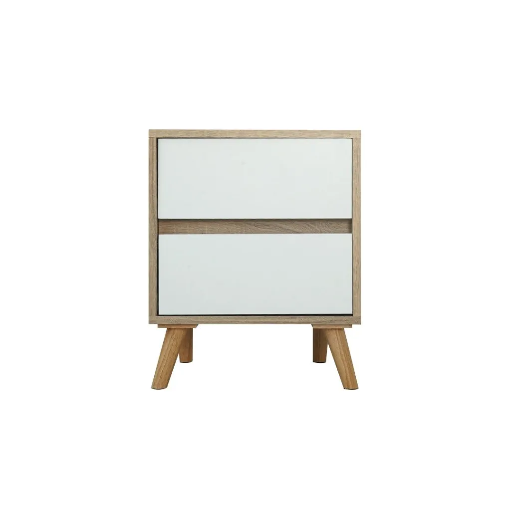 Looms Cathal-A Night Table NT40-Solid Oak/White