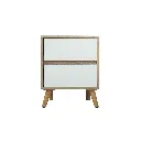 Looms Cathal-A Night Table NT40-Solid Oak/White
