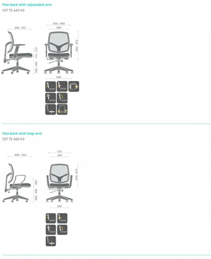 Merryfair Stick Flex - Low Back Loop-arm Office Chair - Black-537TKA60N3