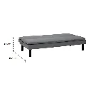 Monick Sofa Bed - Black Leg - Grey Fabric