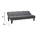 Monick Sofa Bed - Black Leg - Grey Fabric