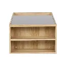 Montina Coffee Table - Smoked Glass - Lindberg Oak