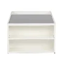 Montina Coffee Table - White - Black Glass
