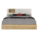 Nikko Bed 6ft - Lindberg Oak /White Linen