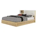 Nikko Bed 6ft - Lindberg Oak /White Linen