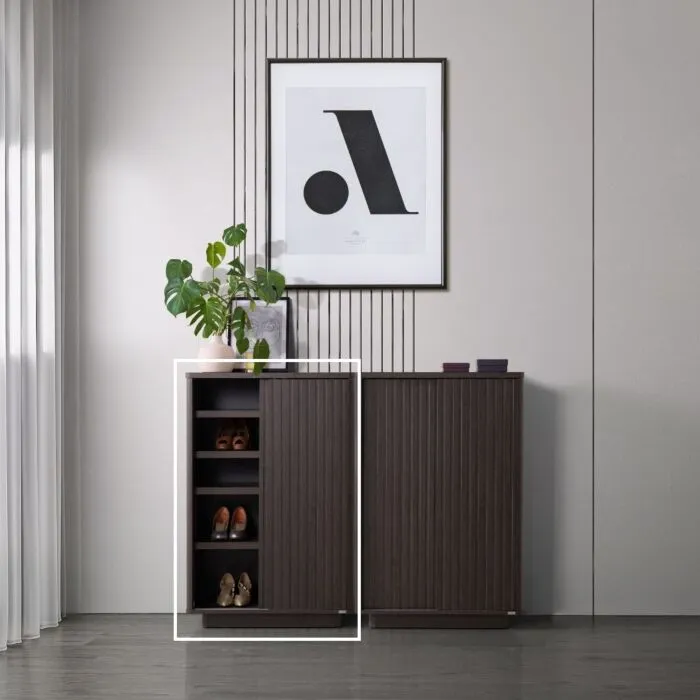 Noir Shoe Cabinet - SH80-40-120cm - Dark Grey