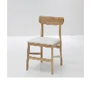 Yada-B Dining Chair-Rubber Wood/SL White