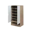 Preem Shoe Cabinet SH60-Solid Oak/White