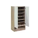Preem Shoe Cabinet SH60-Solid Oak/White