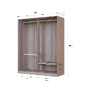 Prema Wardrobe WS160-Solid Oak/White