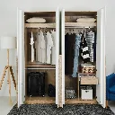 Remus - E Wardrobe 160cm - Solid Oak/White