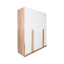 Remus - E Wardrobe 160cm - Solid Oak/White