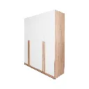 Remus - E Wardrobe 160cm - Solid Oak/White