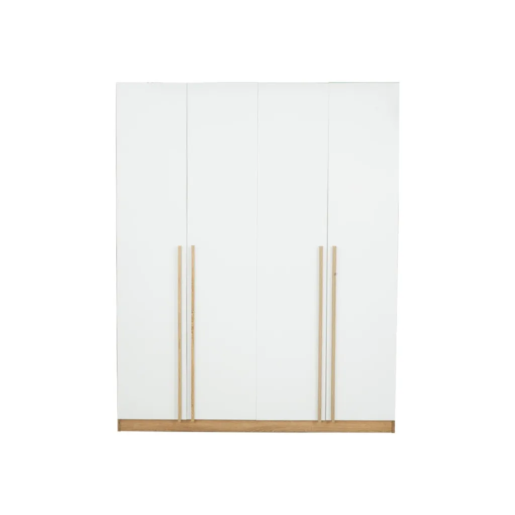 Remus - E Wardrobe 160cm - Solid Oak/White