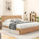 Sacha Bed 5ft- Solid Oak/White