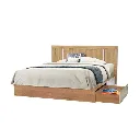 Sacha Bed 5ft- Solid Oak/White