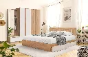 Sacha Bed 6ft - Solid Oak/White