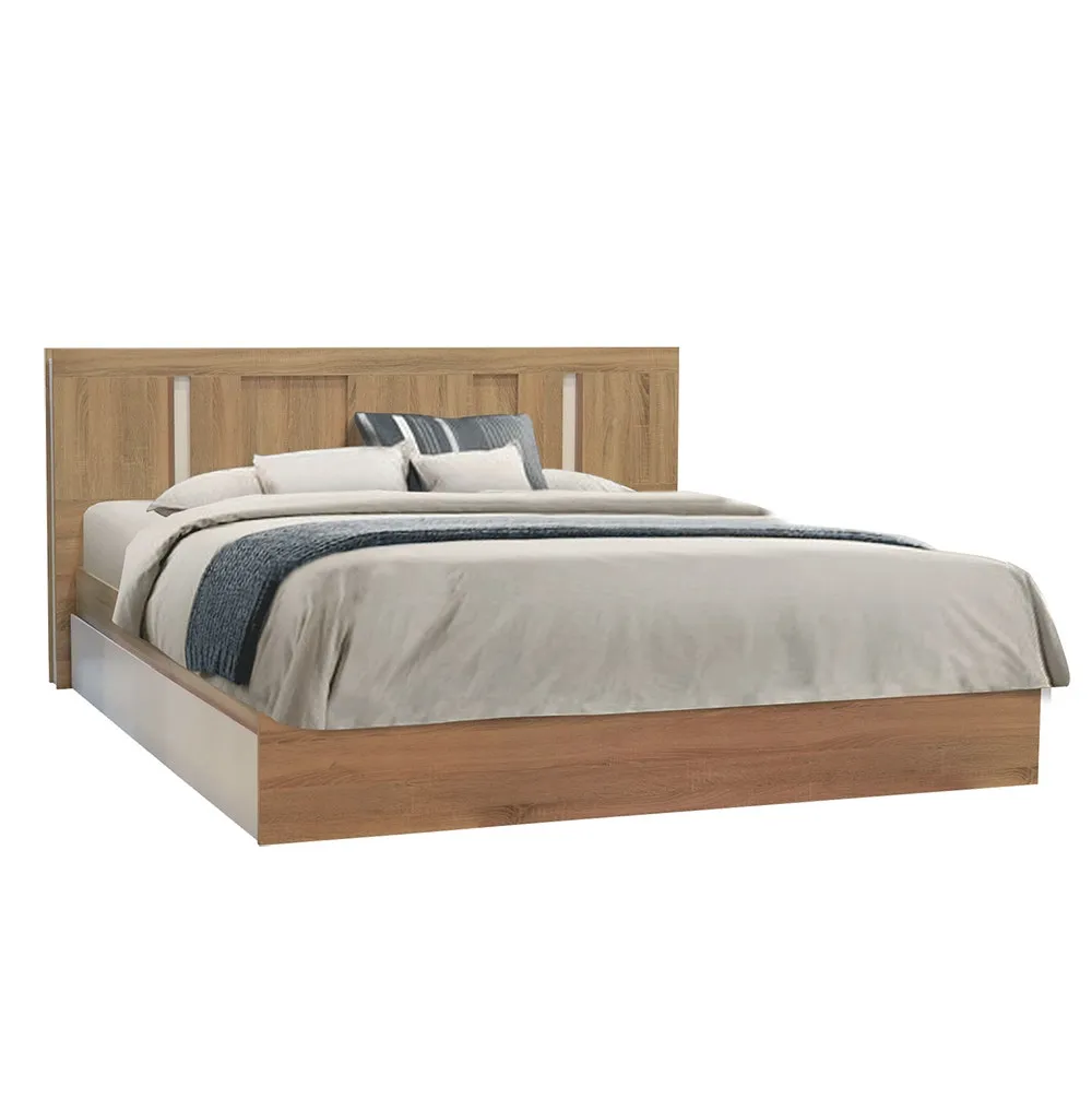 Sacha Bed 6ft - Solid Oak/White