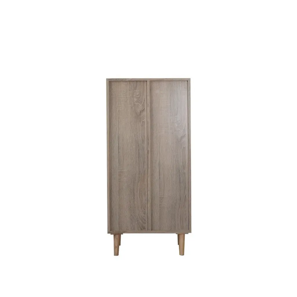 Looms Conell Cabinet -Solid Oak /White/Green