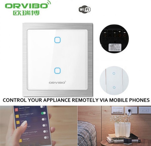 ORVIBO SMART SWITCH 2GANG - AURORA - T20W2Z