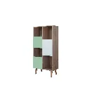 Looms Conell Cabinet -Solid Oak /White/Green