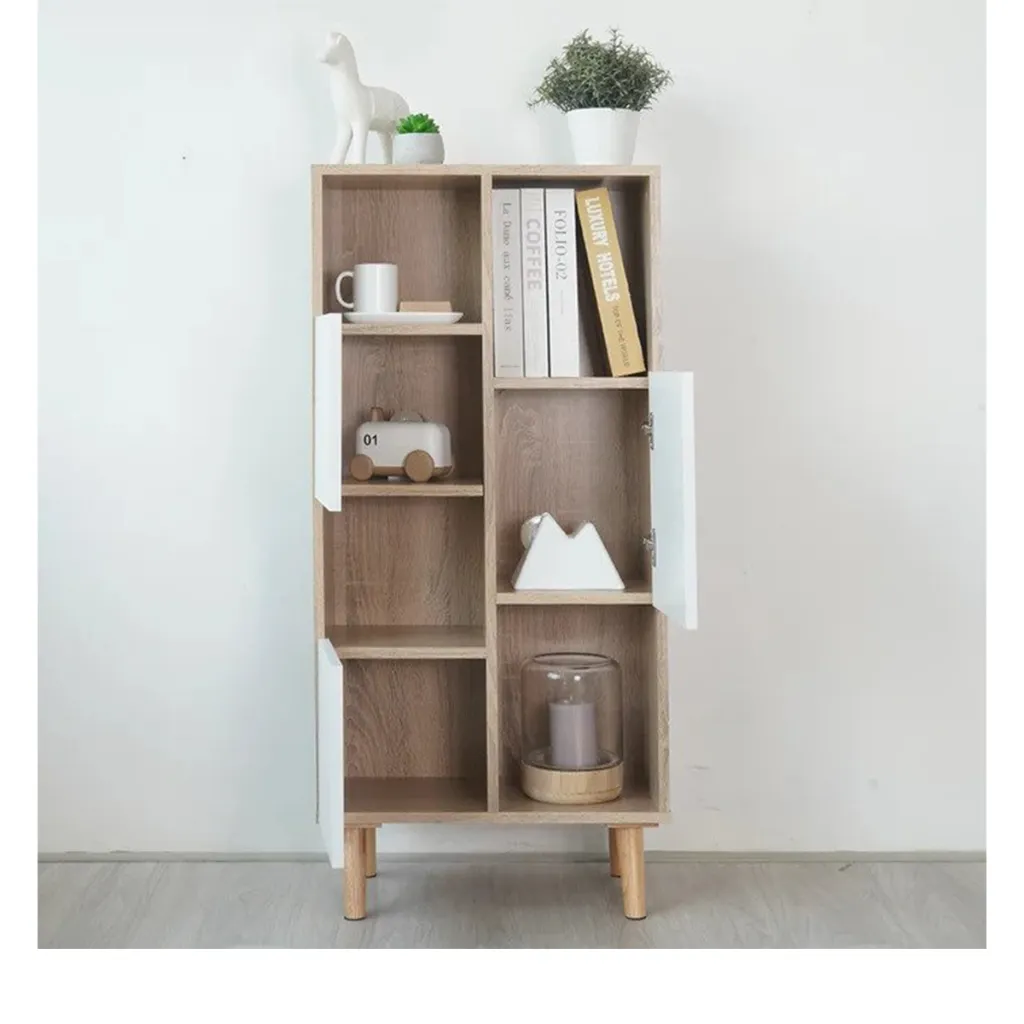Looms Conell Open Door Low Cabinet 50 - Solid Oak/White