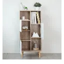 Looms Conell Open Door Low Cabinet 50 - Solid Oak/White